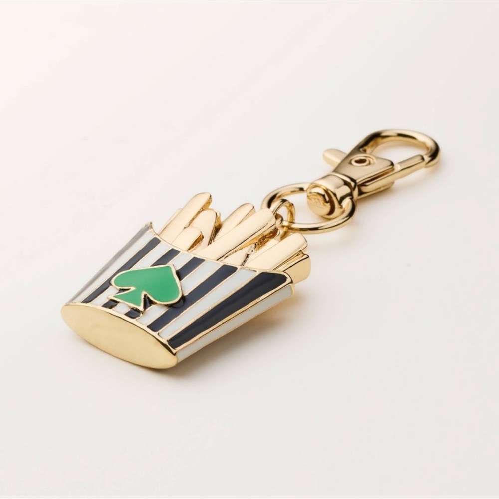 Kate Spade x Target Gold and Green Fry Box Bag Charm - Picture 4 of 5